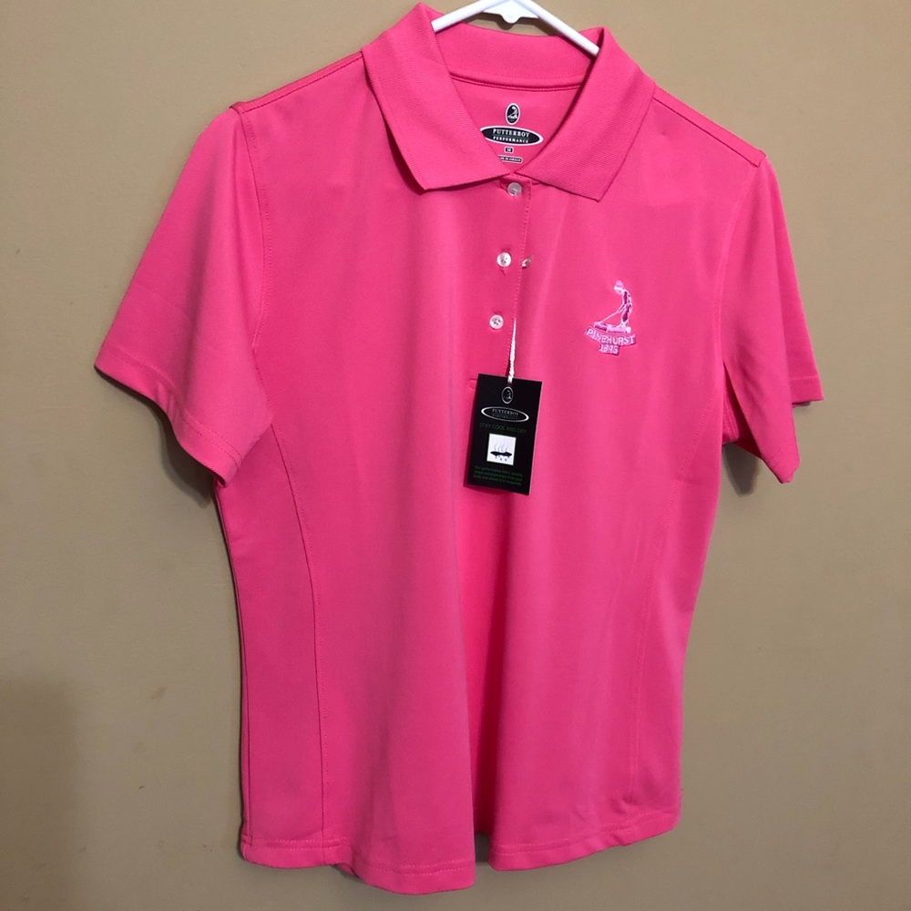 Putterboy Performance Women’s Pink Golf Polo Sz M